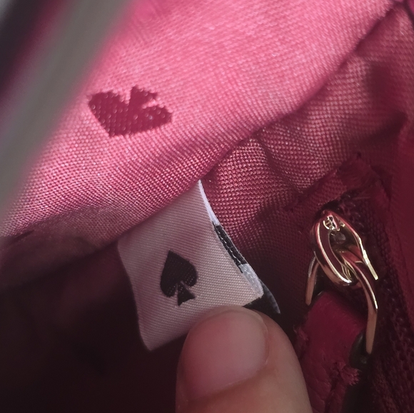 Kate Spade Blake Pebbled Leather Saddle Bag WKR00560 Cranberry - Picture 10 of 11